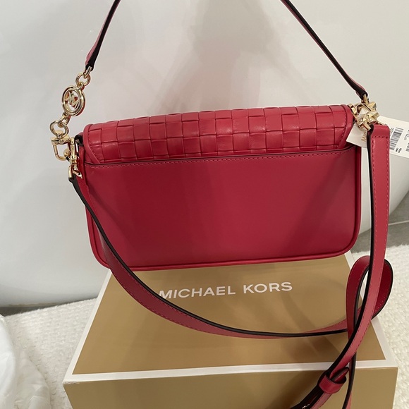 NWT MICHAEL KORS Bradshaw Small Leather Convertible Bag-Lt Berry Sorbet bag - Picture 7 of 10